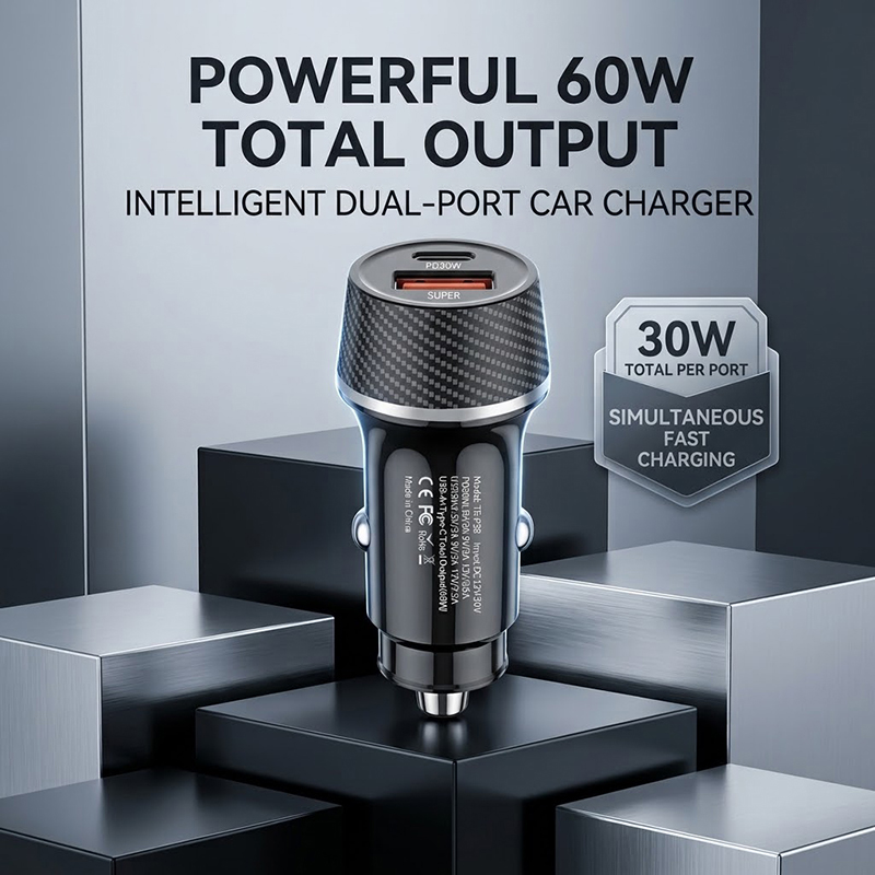 Fast Car Charger 60W Dual Port - đánh giá và giá Usb C Hub