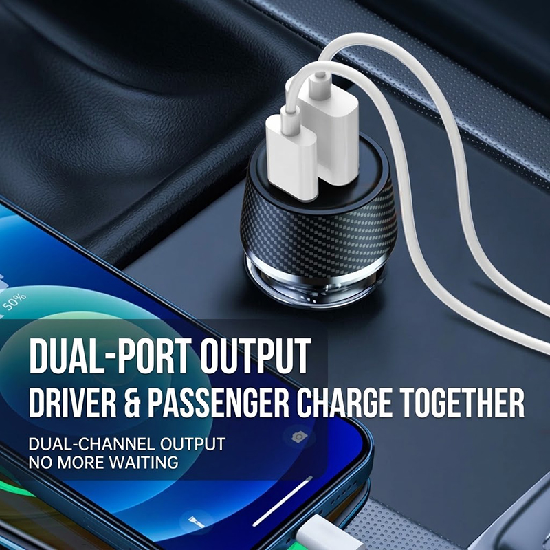Fast Car Charger 60W Dual Port - đánh giá và giá Usb C Hub